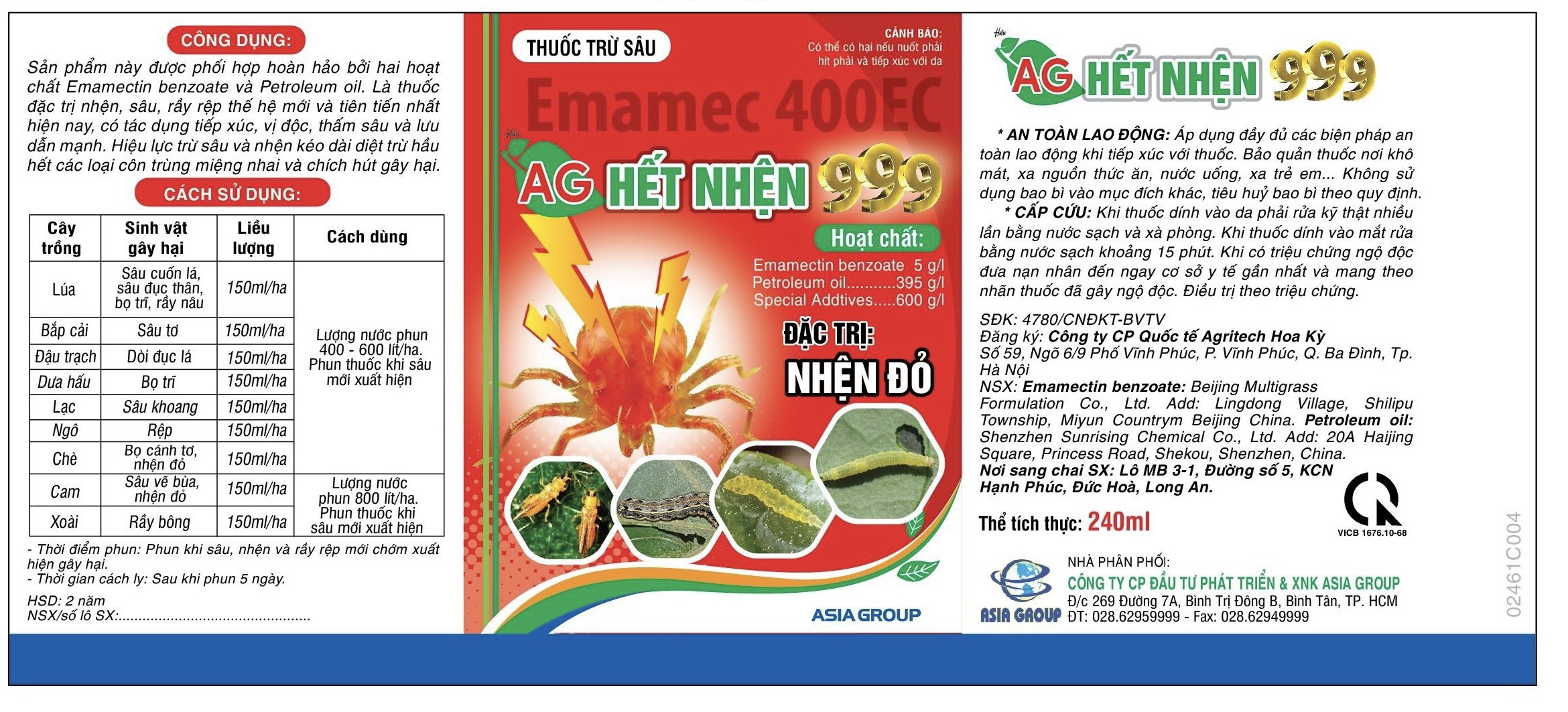 Thuốc trừ sâu Hết Nhện 999